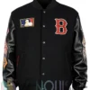 Boston Red Sox Vintage Logo Black Varsity Jacket front