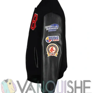 Boston Red Sox Vintage Logo Black Varsity Jacket left