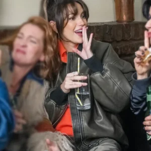 Brassic S07 Michelle Keegan Bomber Leather Jacket Side