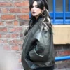 Brassic S07 Michelle Keegan Bomber Leather Jacket Front