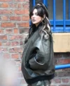 Brassic S07 Michelle Keegan Bomber Leather Jacket Front