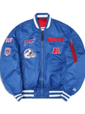 Buffalo Bills Bomber MA-1 Blue Jacket