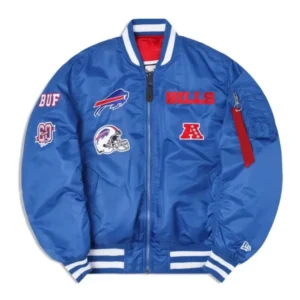 Buffalo Bills Bomber MA-1 Blue Jacket