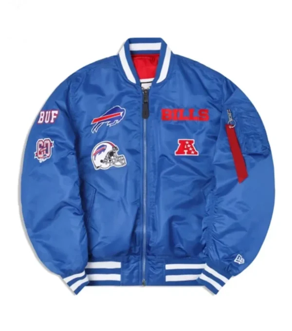 Buffalo Bills Bomber MA-1 Blue Jacket