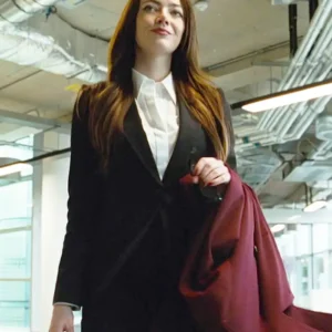 Bugonia Emma Stone Black Blazer Back