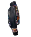 Buy Mega Patchwork Wool Leather Black Jacket