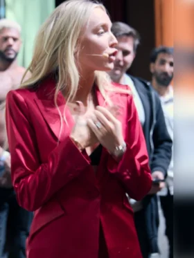Call Her Alex Alexandra Cooper Red Blazer Front