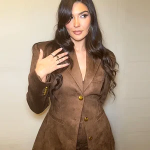Cathy Kelley WWE Brown Suede Blazer Front