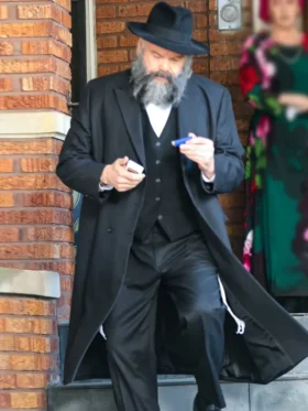 Caught Stealing Vincent D'Onofrio Black Coat Side