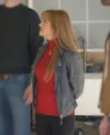Celebrity IOU S10 Jane Seymour Blue Leather Jacket