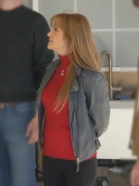 Celebrity IOU S10 Jane Seymour Blue Leather Jacket