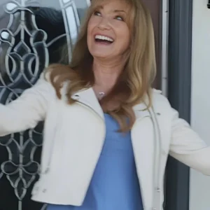 Celebrity IOU S10 Jane Seymour White Leather Jacket