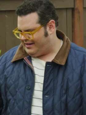 Celebrity IOU S10 Josh Gadd Blue Quilted Jacket Front