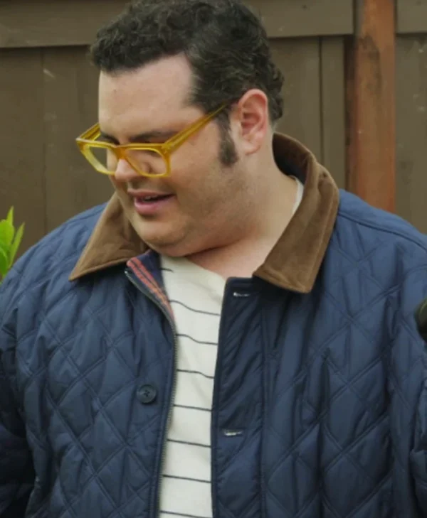 Celebrity IOU S10 Josh Gadd Blue Quilted Jacket Front