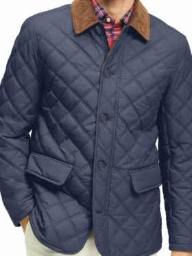 Celebrity IOU S10 Josh Gadd Blue Quilted Jacket