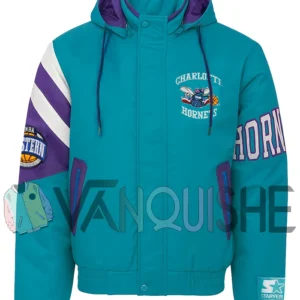 Charlotte Hornets Starter Jacket 90s front van