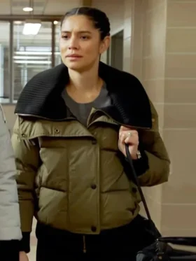 Chicago Fire S13 Miranda Rae Mayo Green Puffer Jacket