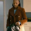 Chicago Med S10 Naomi Howard Brown Peacoat Side
