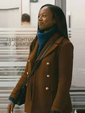 Chicago Med S10 Naomi Howard Brown Peacoat