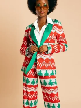 Christmas Pant Suits For Ladies Side