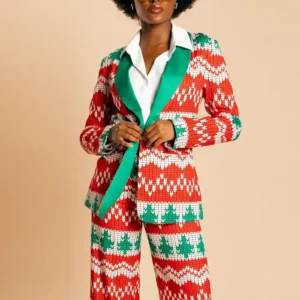 Christmas Pant Suits For Ladies Side