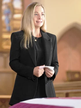 Criminal Minds Evolution S18 A.J. Cook Black Wool Coat