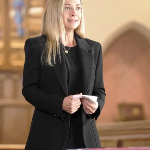 Criminal Minds Evolution S18 A.J. Cook Black Wool Coat