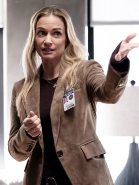 Criminal Minds Evolution S18 A.J. Cook Suede Blazer Side