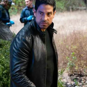 Criminal Minds Evolution S18 Adam Rodriguez Black Leather Jacket Front