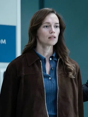 Criminal Minds Evolution S18 Kerry Knuppe Brown Suede Jacket Side