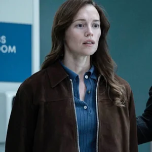 Criminal Minds Evolution S18 Kerry Knuppe Brown Suede Jacket Side