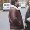 Dr. Death S02 Edgar Ramirez Shearling Leather Jacket Back