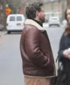 Dr. Death S02 Edgar Ramirez Shearling Leather Jacket Back