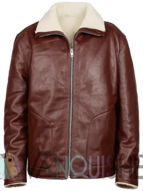 Dr. Death S02 Edgar Ramirez Shearling Leather Jacket front