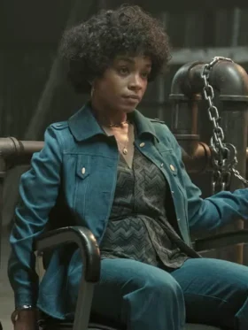 Duster S01 Rachel Hilson Blue Jacket Side