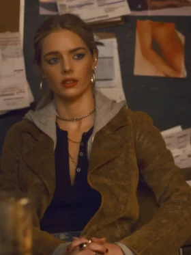 Eenie Meanie Samara Weaving Suede Coat Side