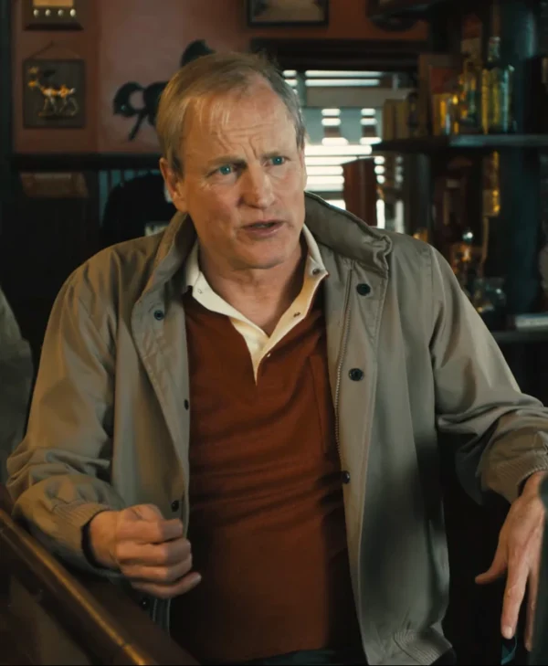 Ella McCay Woody Harrelson Bomber Jacket Front