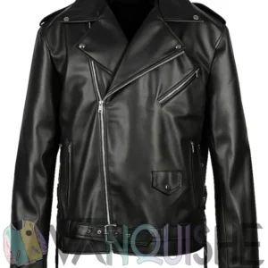 Fallout 4 Atom Cats Black Leather Jacket front