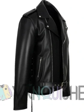 Fallout 4 Atom Cats Black Leather Jacket right