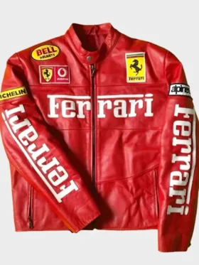 Ferrari Motorcycle Racing Red Jacket Back