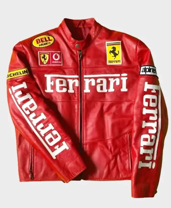 Ferrari Motorcycle Racing Red Jacket Back