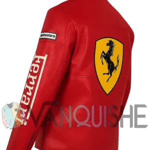 Ferrari Motorcycle Racing Red Jacket back