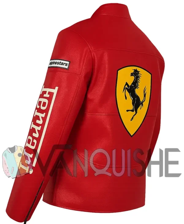 Ferrari Motorcycle Racing Red Jacket back