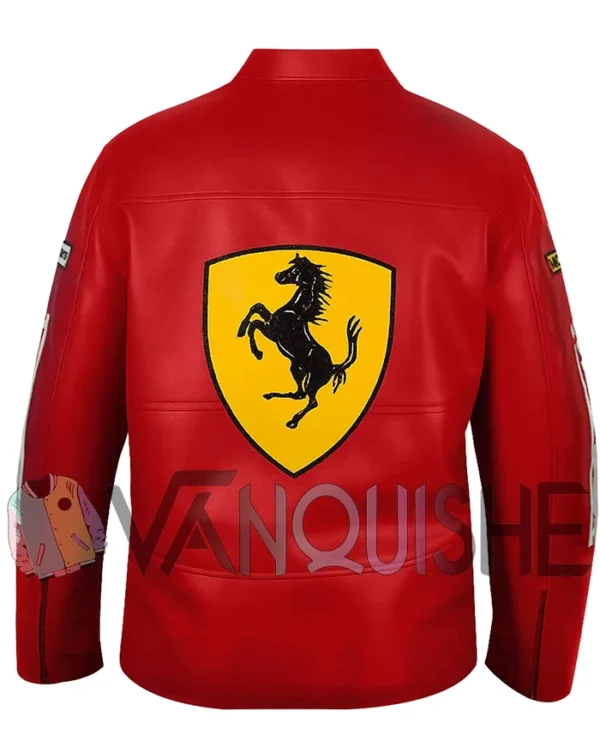 Ferrari Motorcycle Racing Red Jacket backk