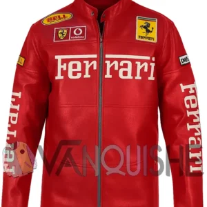 Ferrari Motorcycle Racing Red Jacket front