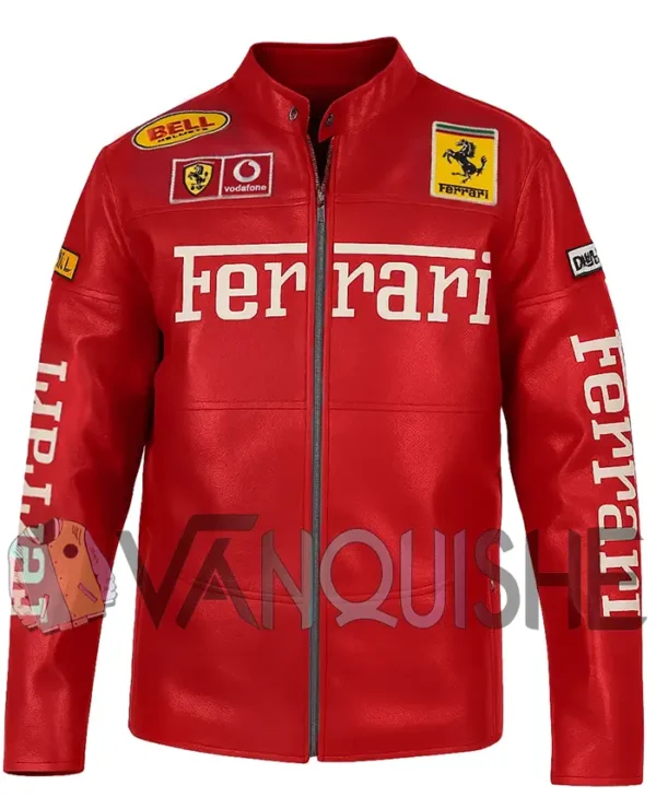 Ferrari Motorcycle Racing Red Jacket front