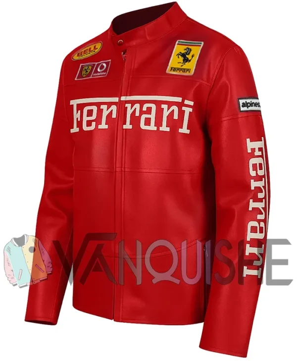 Ferrari Motorcycle Racing Red Jacket left