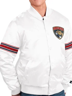Florida Panther White Varsity jacket