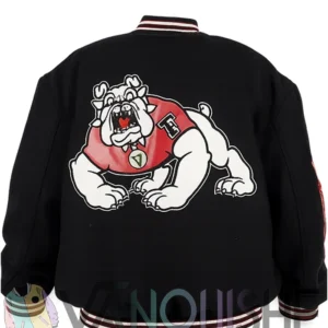 Fresno State Bulldogs Swingman Black Varsity Jacket back
