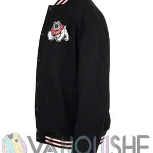 Fresno State Bulldogs Swingman Black Varsity Jacket left
